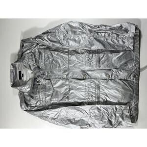 Michael Kors Silver Metallic Jacket Size Small